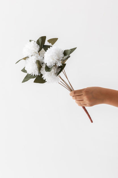 Yapay Kasımpatı Çiçeği Beyaz 40 Cm 5 Dal