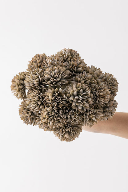 Yapay Kasımpatı Çiçeği Gri 25 Cm 7 Dal