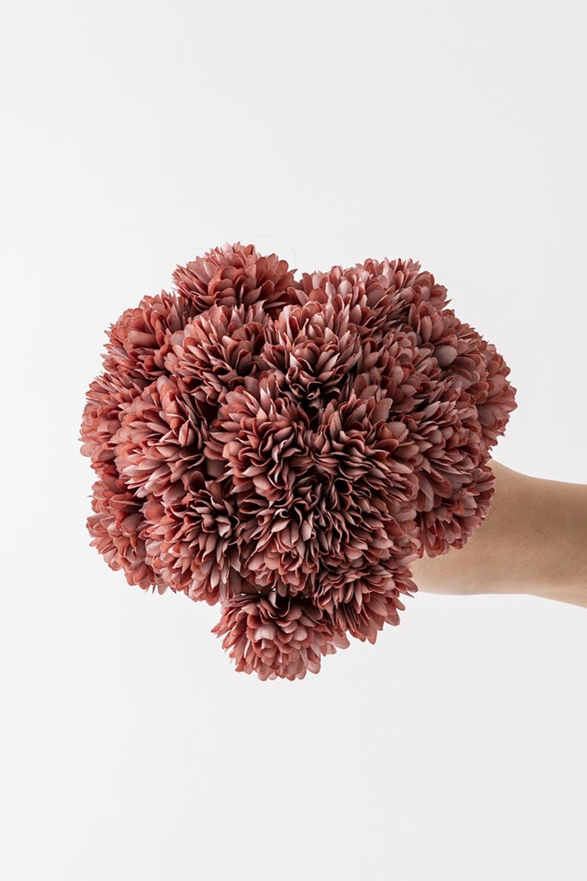 Yapay Kasımpatı Çiçeği Gül Kurusu 25 Cm 7 Dal