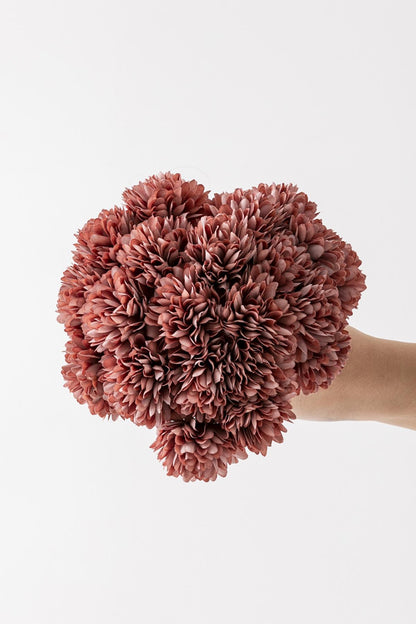 Yapay Kasımpatı Çiçeği Gül Kurusu 25 Cm 7 Dal