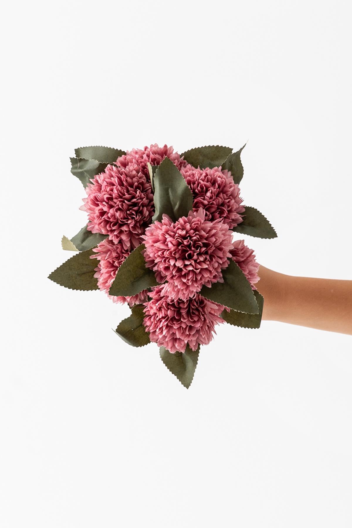 Yapay Kasımpatı Çiçeği Gül Kurusu 40 Cm 7 Dal