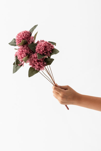 Yapay Kasımpatı Çiçeği Gül Kurusu 40 Cm 7 Dal