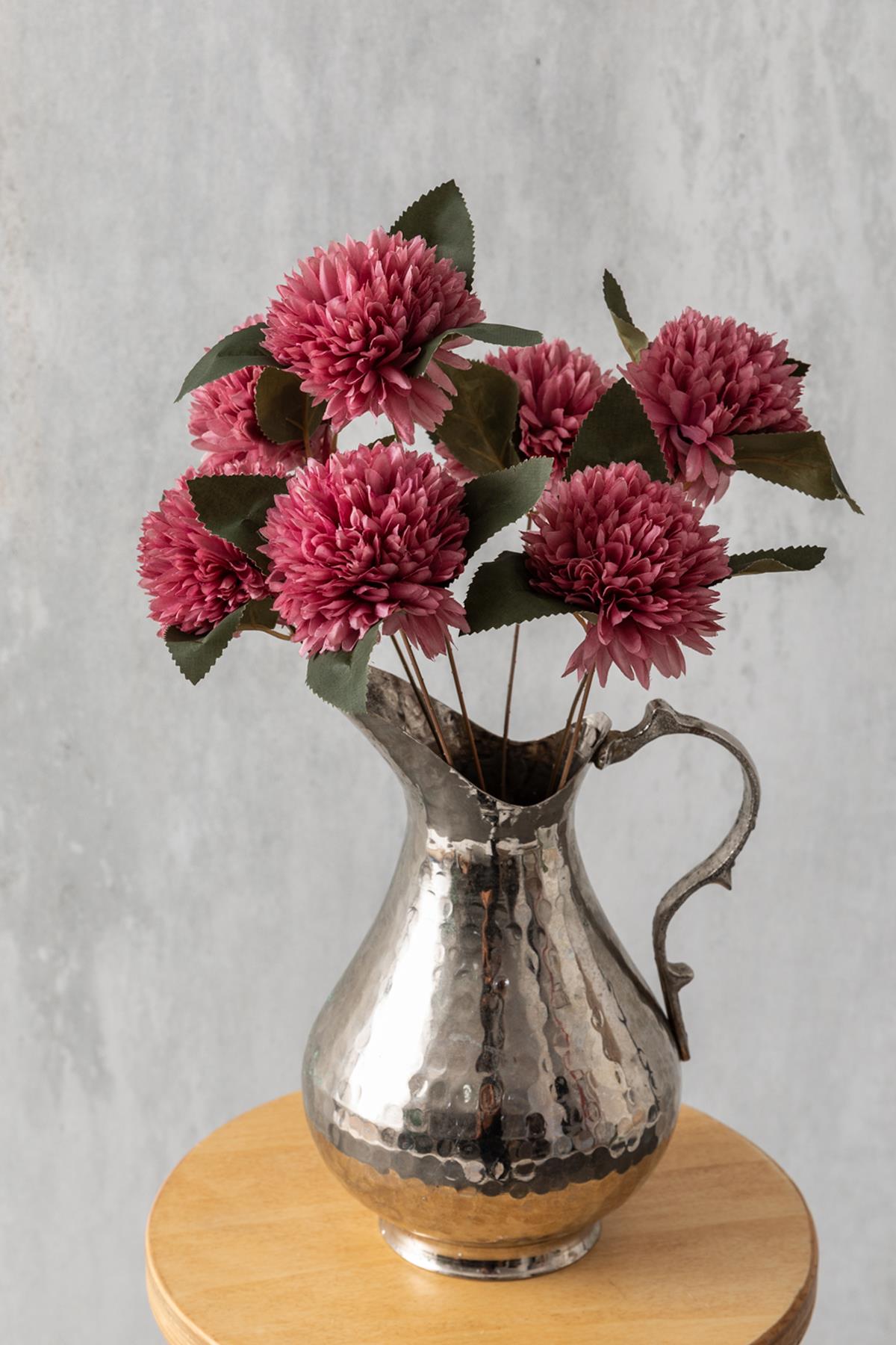 Yapay Kasımpatı Çiçeği Gül Kurusu 40 Cm 7 Dal