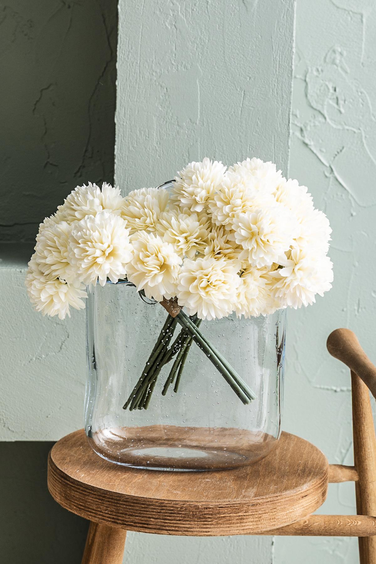 Yapay Kasımpatı Çiçeği Krem 25 Cm 7 Dal