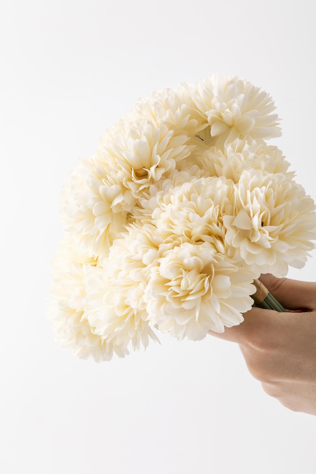 Yapay Kasımpatı Çiçeği Krem 25 Cm 7 Dal