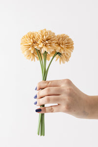 Yapay Kasımpatı Çiçeği Sarı 25 Cm 7 Dal