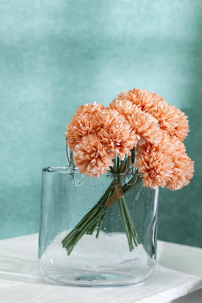 Yapay Kasımpatı Çiçeği Somon 25 Cm 7 Dal