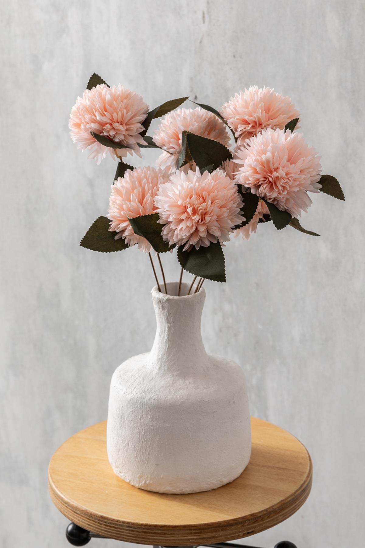 Yapay Kasımpatı Çiçeği Somon 40 Cm 7 Dal