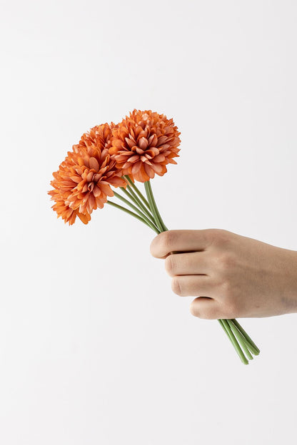 Yapay Kasımpatı Çiçeği Turuncu 25 Cm 7 Dal