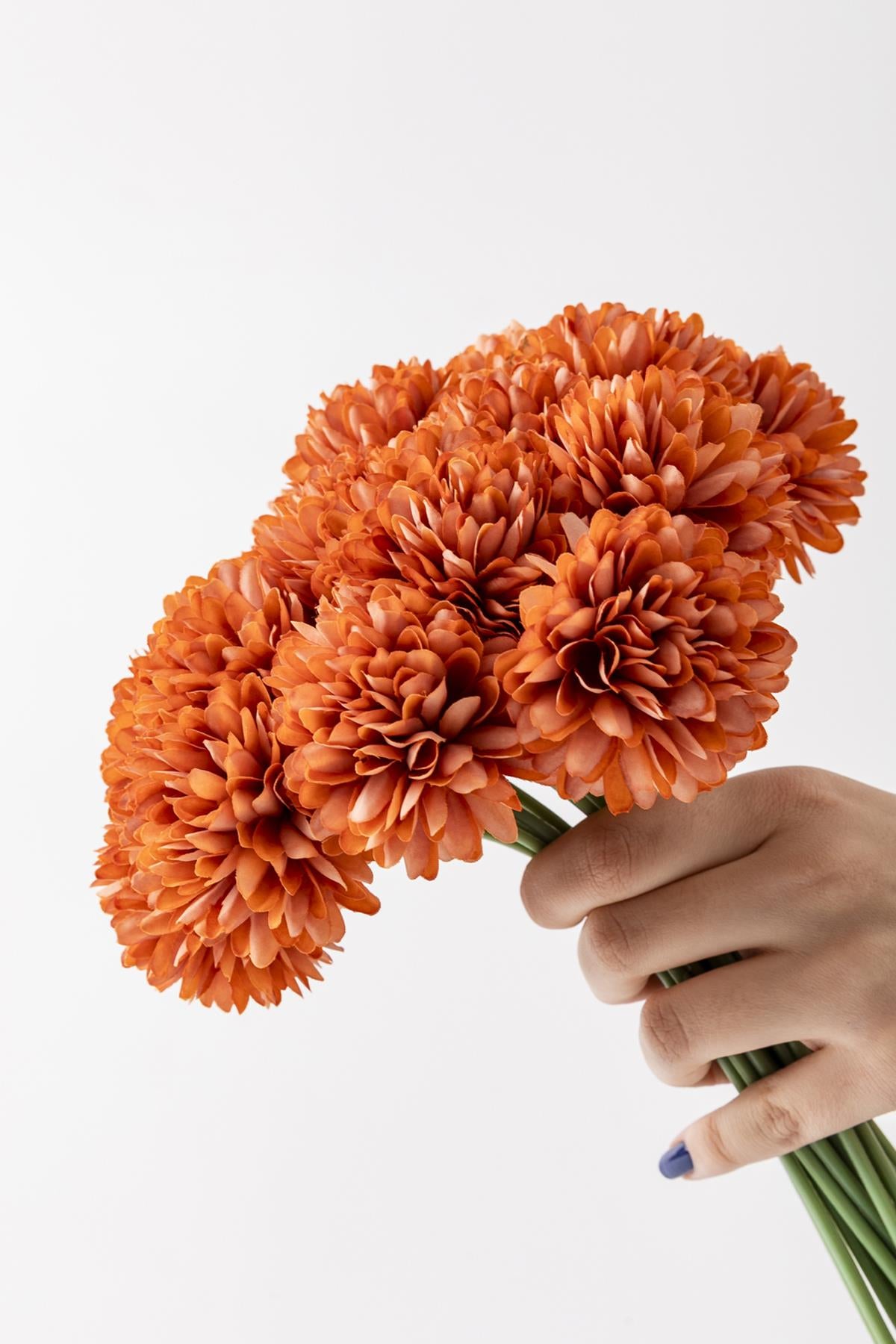 Yapay Kasımpatı Çiçeği Turuncu 25 Cm 7 Dal