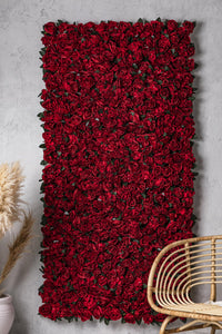 Yapay Kırmızı Gül Duvarı 200X100