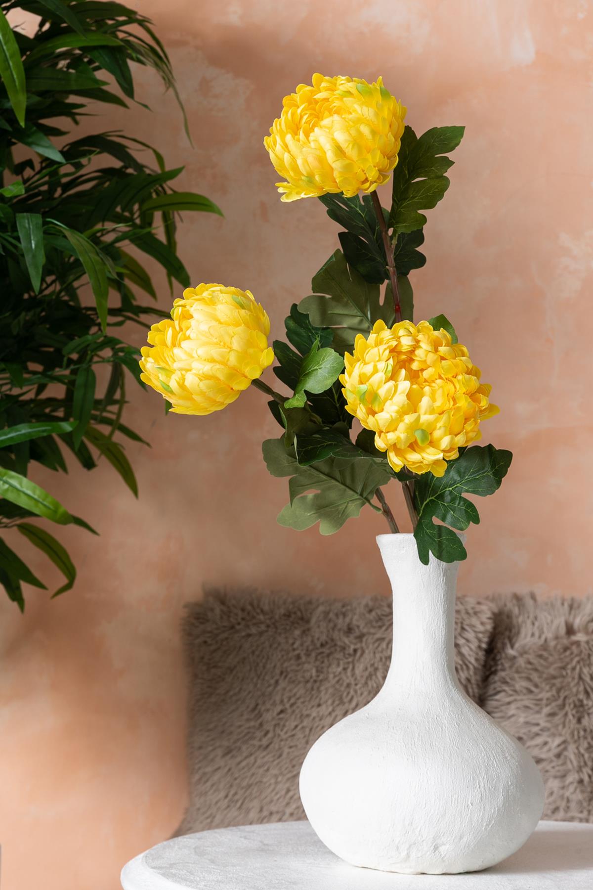 Yapay Krizantem Çiçeği 75 Cm Tek Dal