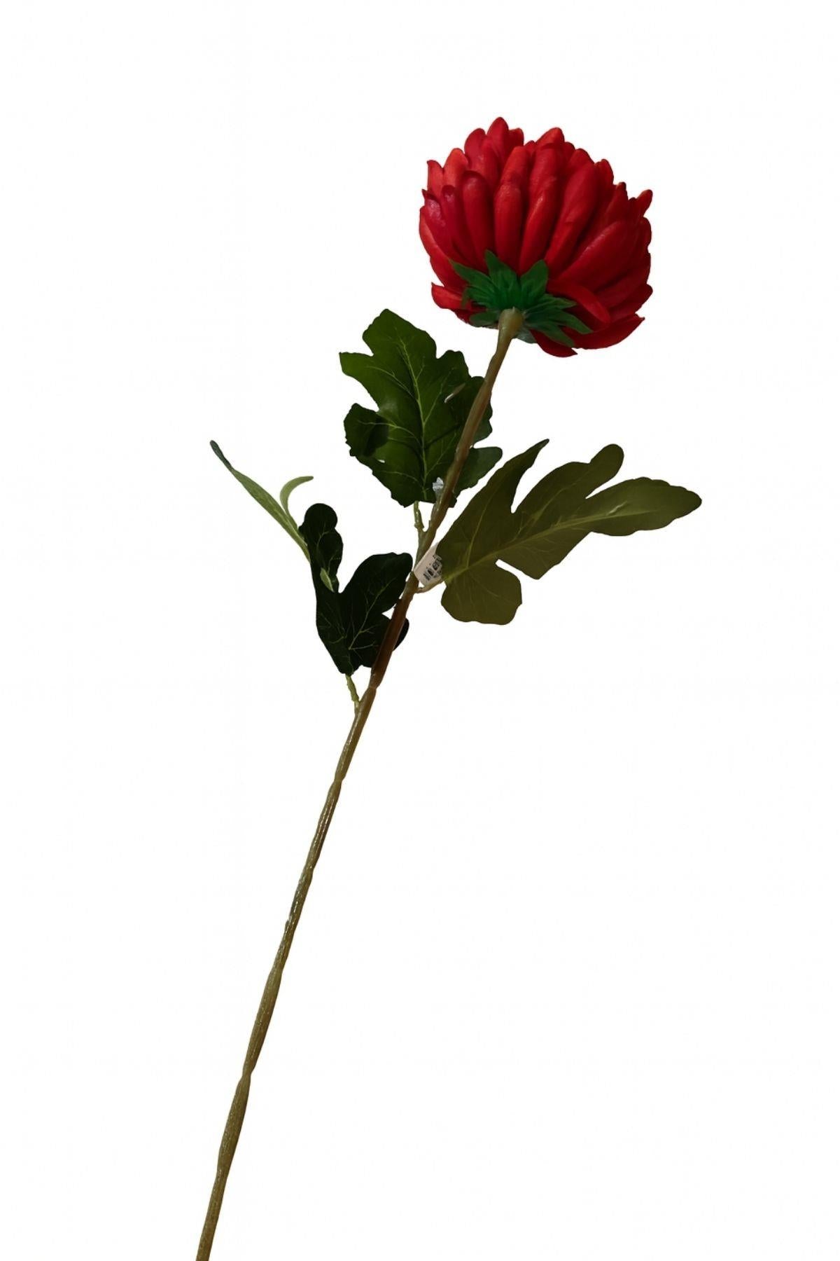 Yapay Krizantem Çiçeği Kırmızı 75 Cm Tek Dal