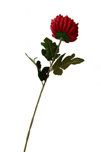 Yapay Krizantem Çiçeği Kırmızı 75 Cm Tek Dal