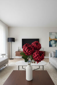 Yapay Krizantem Çiçeği Kırmızı 75 Cm Tek Dal