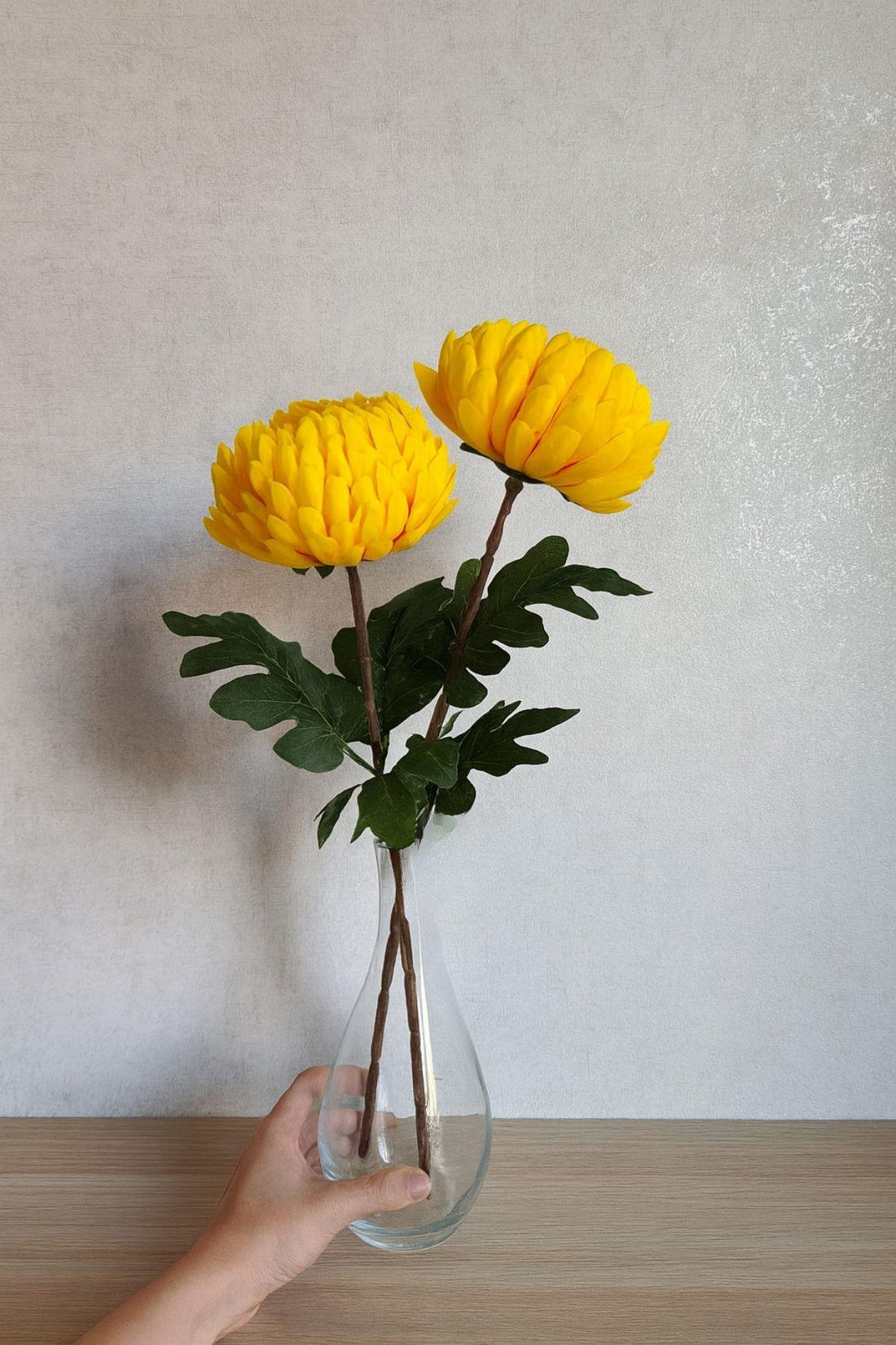 Yapay Krizantem Çiçeği Sarı 75 Cm Tek Dal