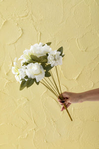 Yapay Lilyum Gül Demeti 45 Cm 11 Dal Beyaz