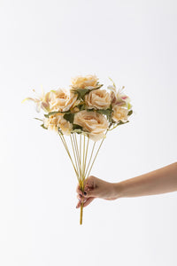 Yapay Lilyum Gül Demeti 45 Cm 11 Dal Somon