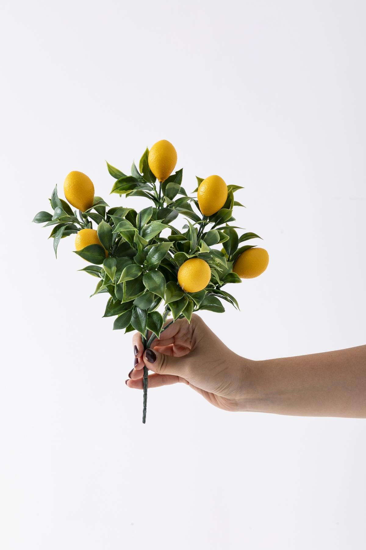 Yapay Limon Demeti Yeşil 35 Cm 5 Dal(Uv)