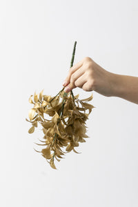 Yapay Limon Yaprağı Demeti Gold 30 Cm 7 Dal (Uv)