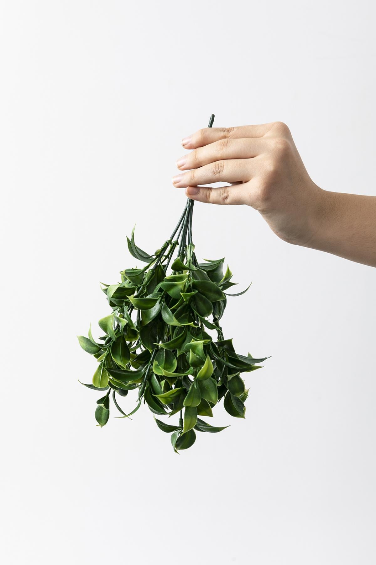 Yapay Limon Yaprağı Demeti Yeşil 30 Cm 7 Dal(Uv)