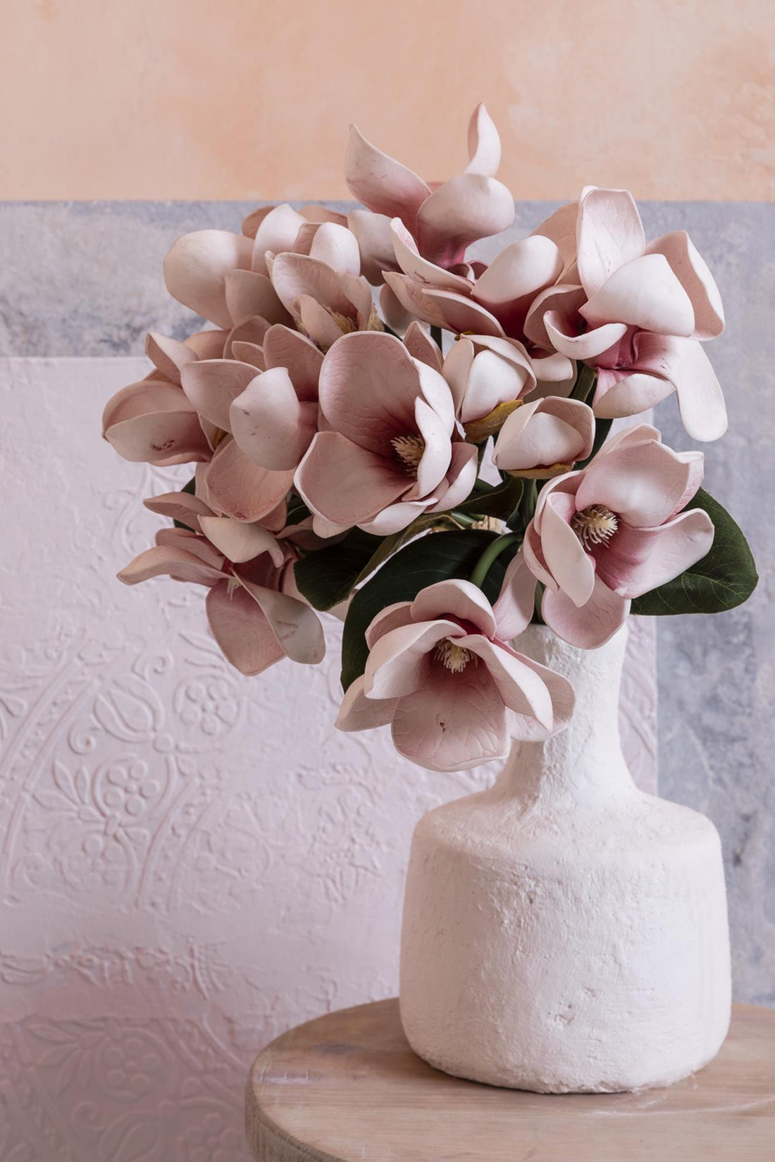 Yapay Lüx Lateks Manolya Demeti 33cm Açık Kahve 7 Kafa