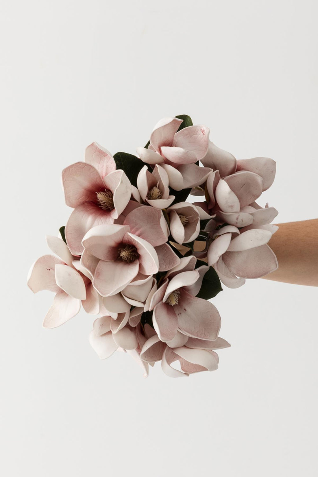 Yapay Lüx Lateks Manolya Demeti 33cm Açık Kahve 7 Kafa