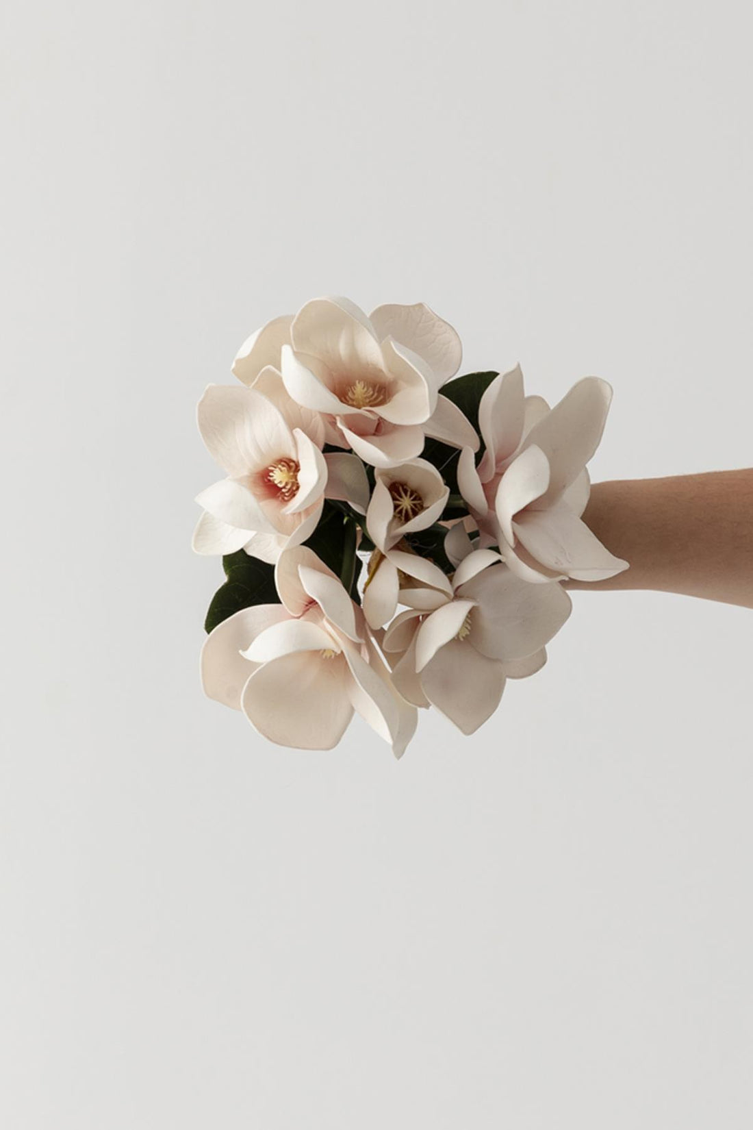 Yapay Lüx Lateks Manolya Demeti 33cm Açık Pembe  7 Kafa