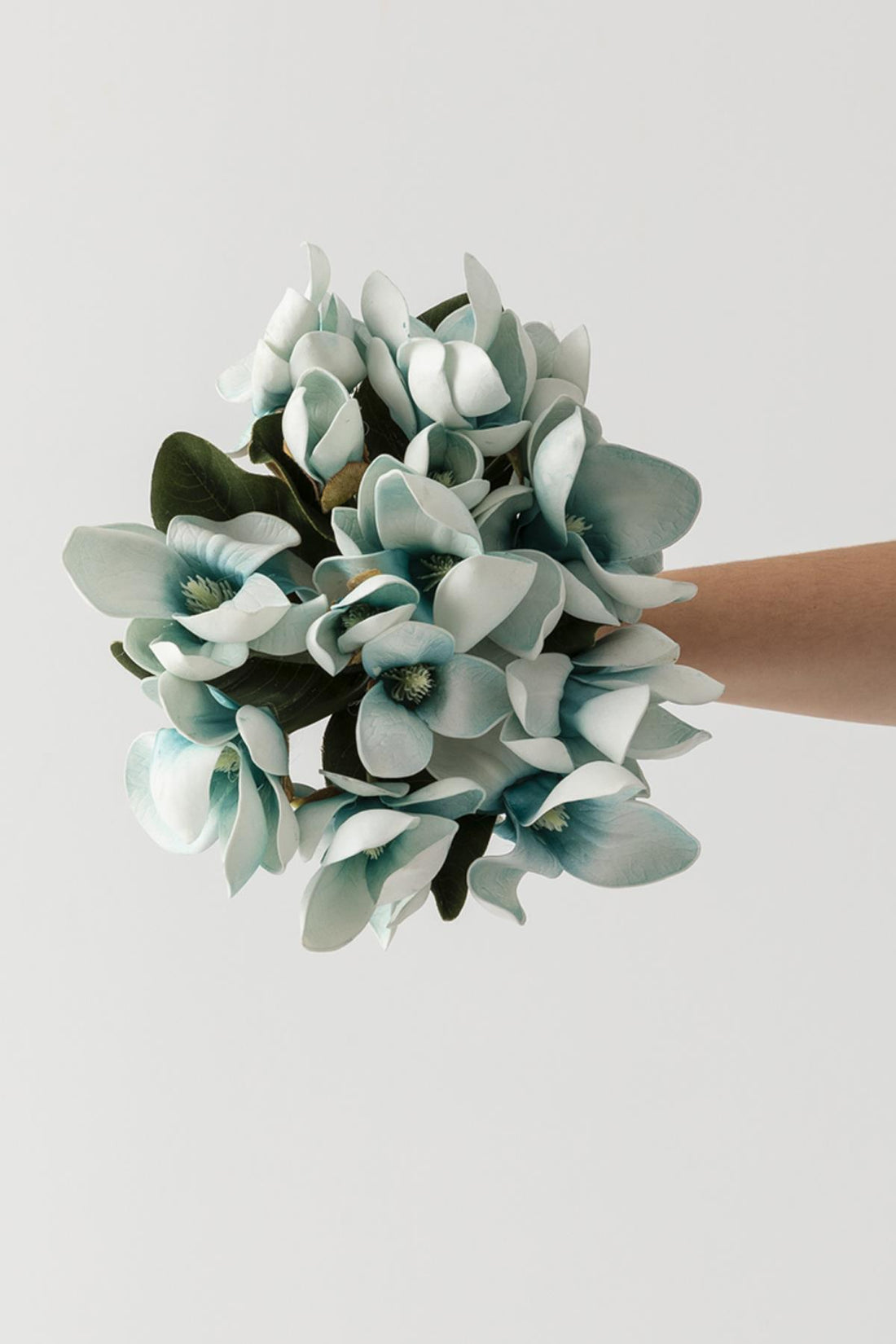 Yapay Lüx Lateks Manolya Demeti 33cm Mavi  7 Kafa