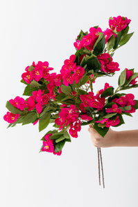 Yapay Lux Menekşe Dalı Fuşya 80 cm 5 Yaprak