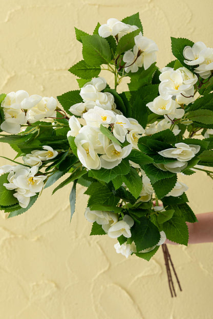 Yapay Lux Menekşe Dalı Kırık Beyaz 80 cm 5 Yaprak