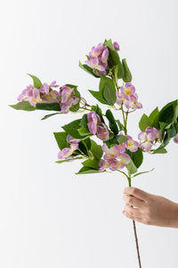 Yapay Lux Menekşe Dalı Lila 80 cm 5 Yaprak