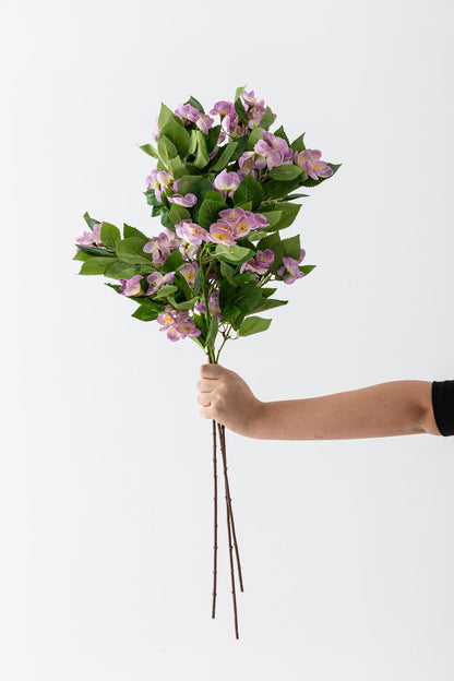 Yapay Lux Menekşe Dalı Lila 80 cm 5 Yaprak