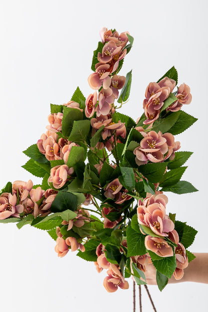 Yapay Lux Menekşe Dalı Pudra Pembe 80 cm 5 Yaprak