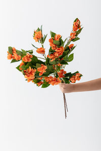 Yapay Lux Menekşe Dalı Somon 80 cm 5 Yaprak