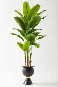 Yapay Muz Ağacı 220 Cm 20 Yaprak Balon Saksı