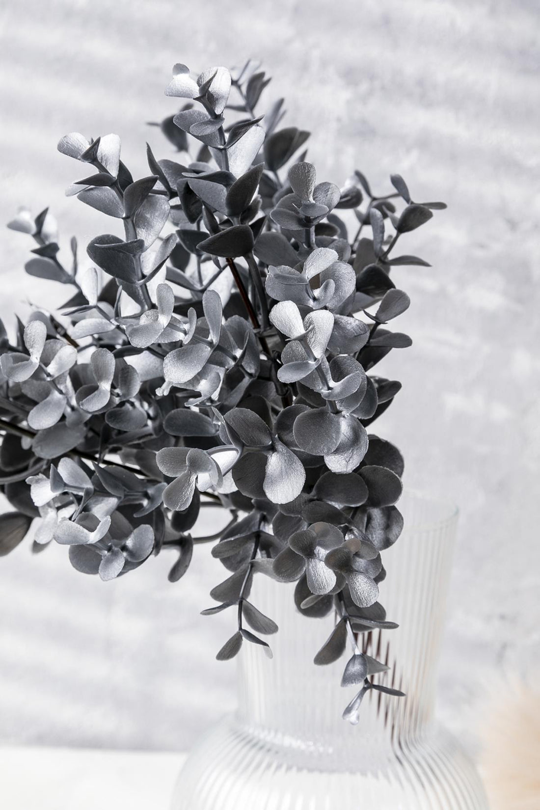 Yapay Okaliptus Demeti Büyük Yapraklı Gri 30 Cm 5 Dal(Uv)