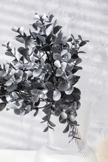 Yapay Okaliptus Demeti Büyük Yapraklı Gri 30 Cm 5 Dal(Uv)