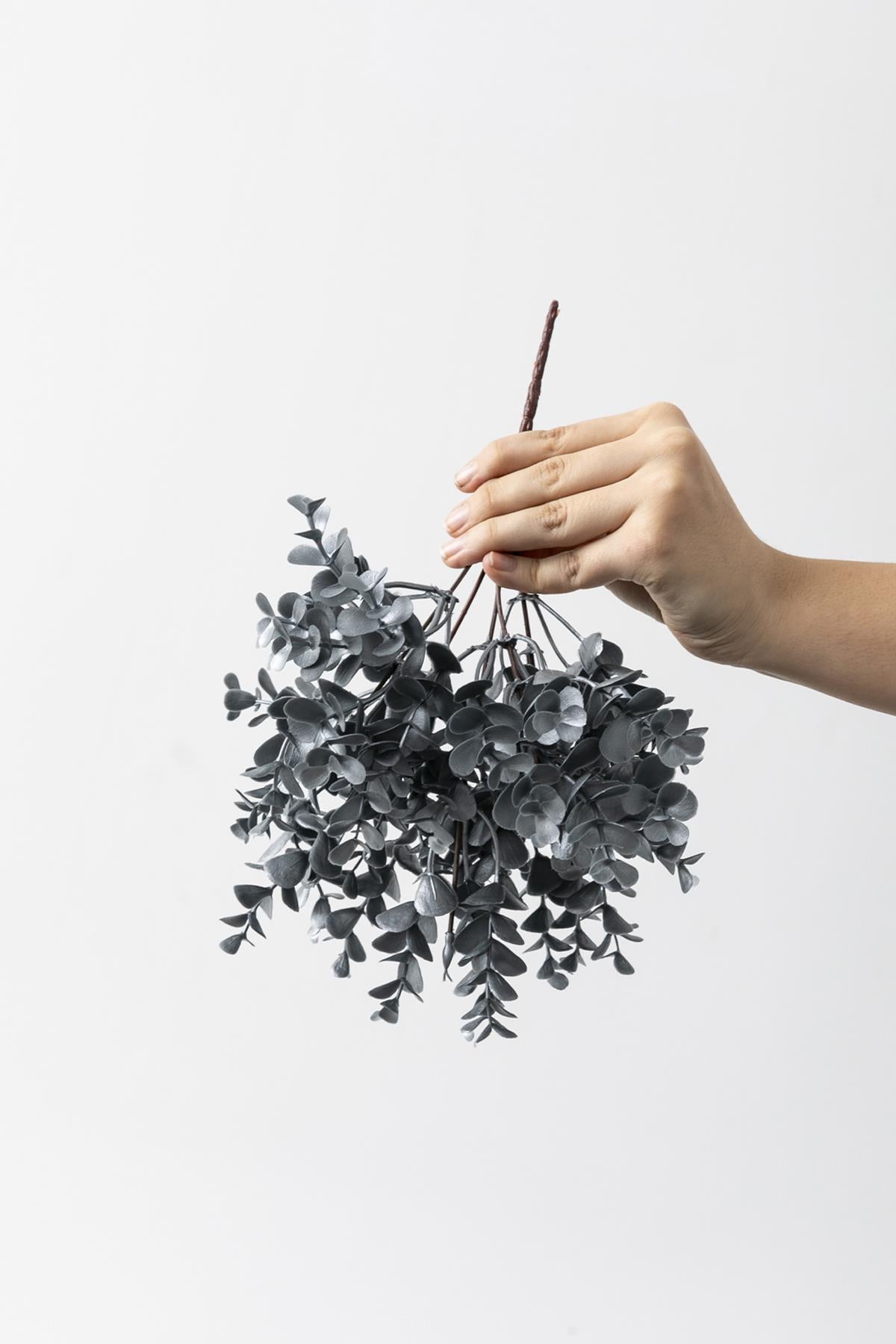 Yapay Okaliptus Demeti Büyük Yapraklı Gri 30 Cm 5 Dal(Uv)