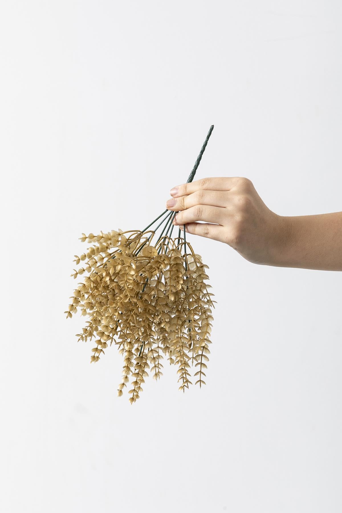 Yapay Okaliptus Demeti Gold 35 Cm 7 Dal(Uv)