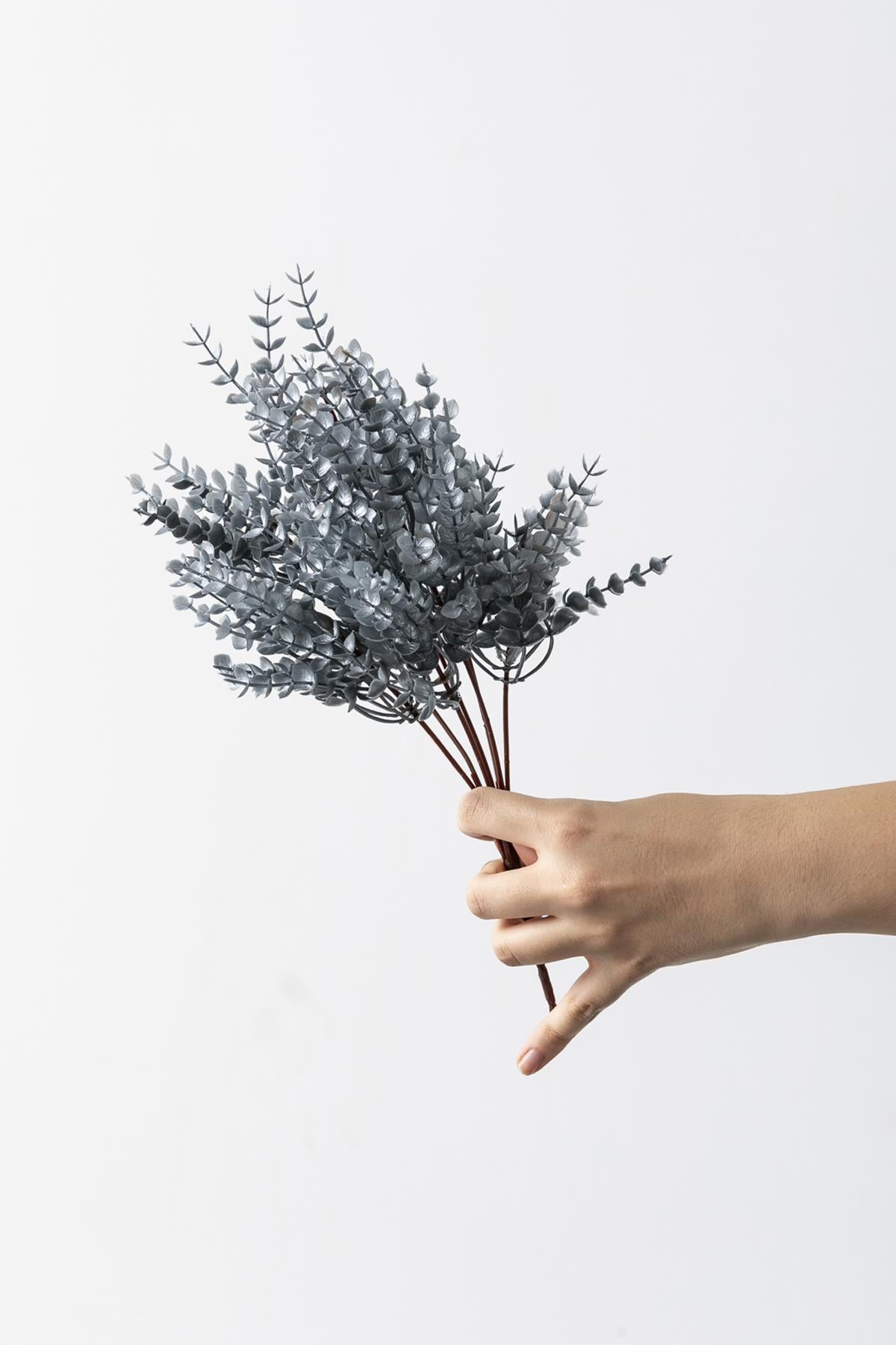 Yapay Okaliptus Demeti Gri 35 Cm 7 Dal(Uv)