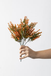 Yapay Okaliptus Demeti Turuncu 35 Cm 7 Dal