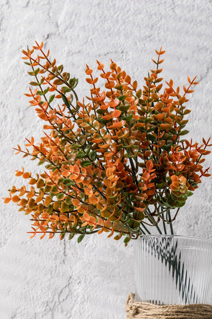 Yapay Okaliptus Demeti Turuncu 35 Cm 7 Dal