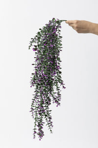 Yapay Okaliptus Sarmaşık Uv Korumalı Mor 90 Cm 5 Dal