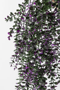 Yapay Okaliptus Sarmaşık Uv Korumalı Mor 90 Cm 5 Dal