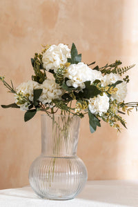 Yapay Ortanca Çiçeği 30 Cm 5 Dal Krem