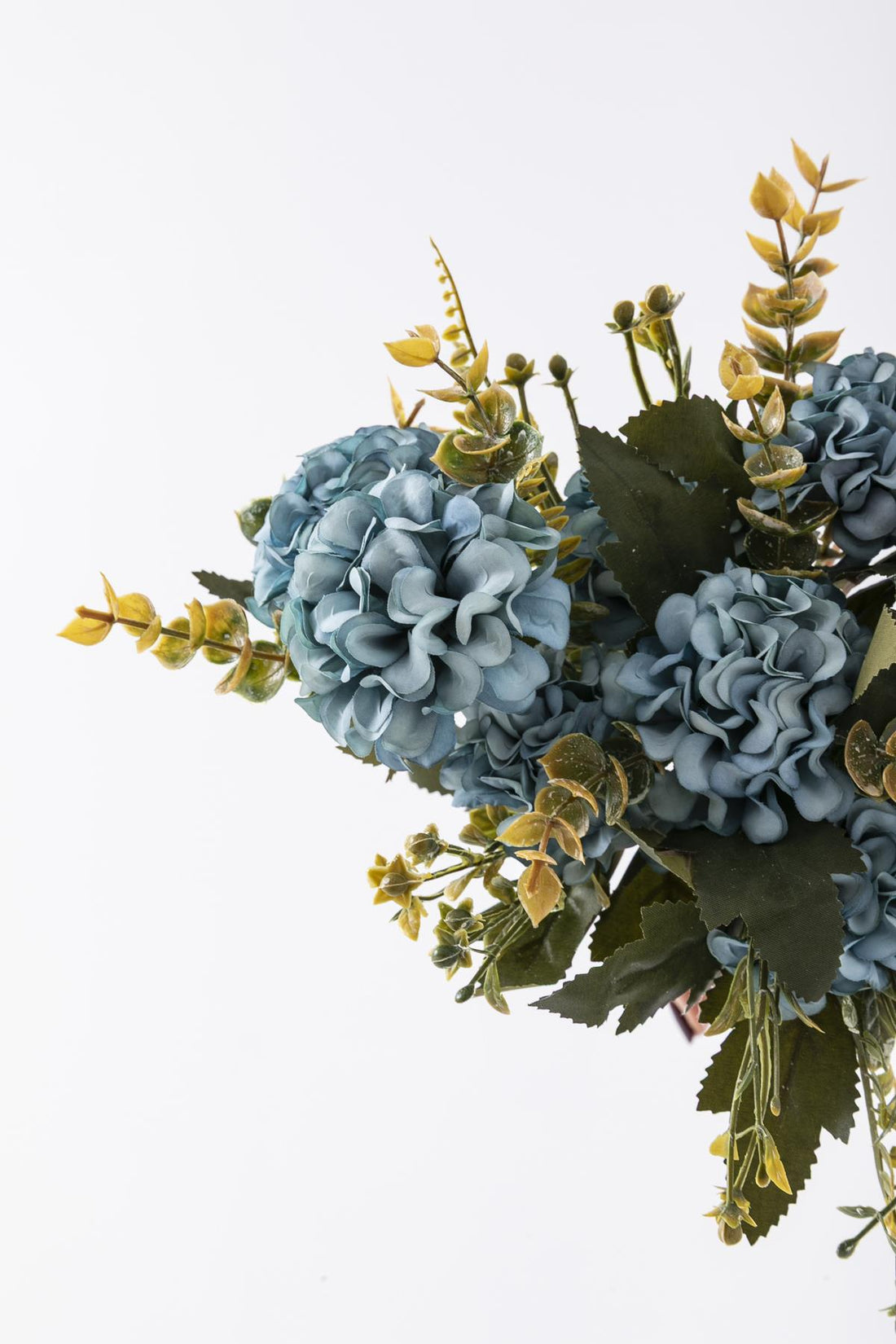 Yapay Ortanca Çiçeği 30 Cm 5 Dal Mavi