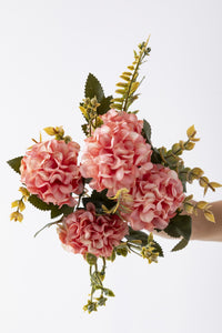 Yapay Ortanca Çiçeği 30 Cm 5 Dal Pembe