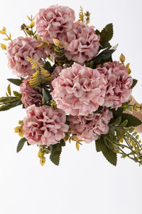 Yapay Ortanca Çiçeği 30 Cm 5 Dal Pudra