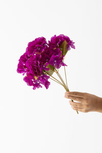 Yapay Ortanca Çiçeği 35 Cm 7 Dal Mor